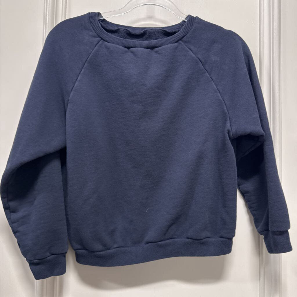 Navy Blue Cotton Crewneck