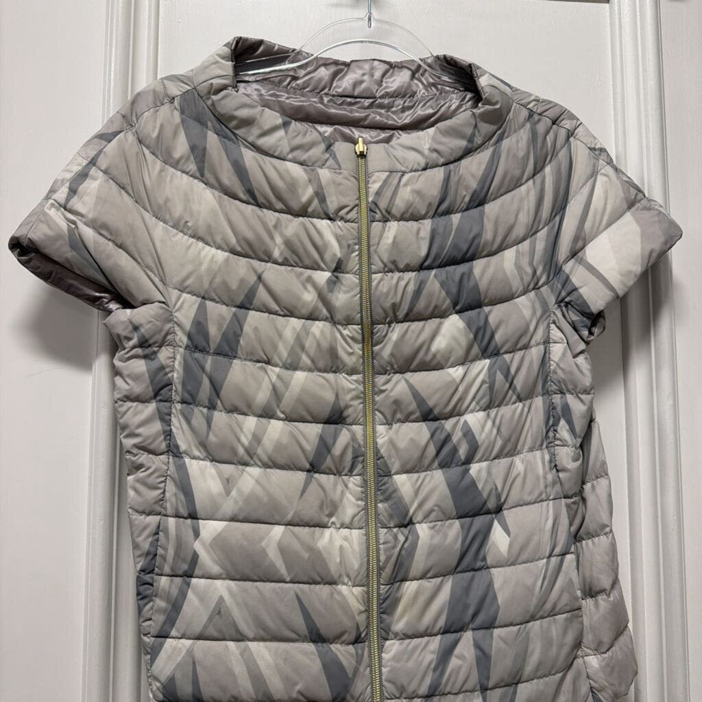 Grey Puffer Reversible Vest (as is - stains/run)