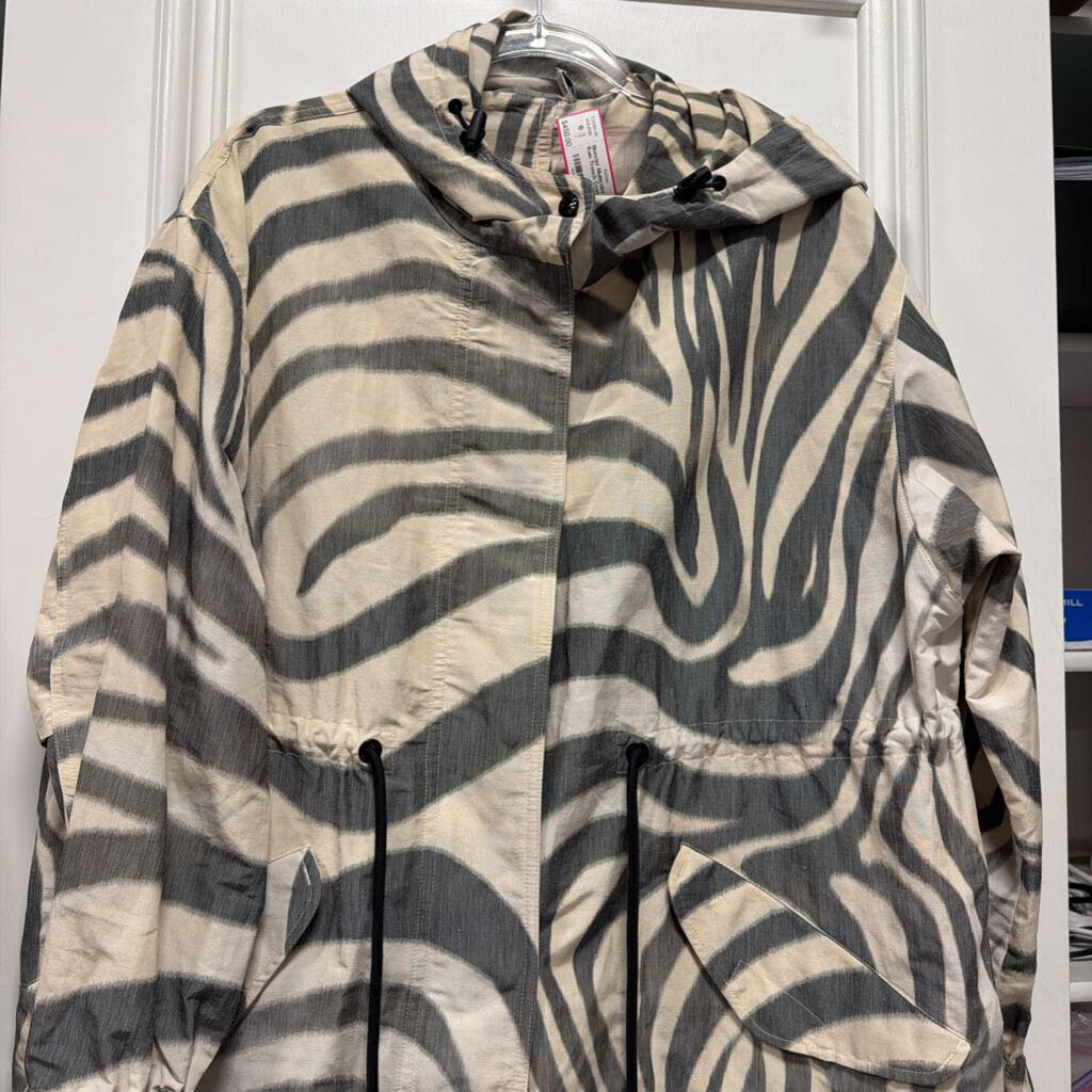 Multicolor Pattern Rain Trench Coat
