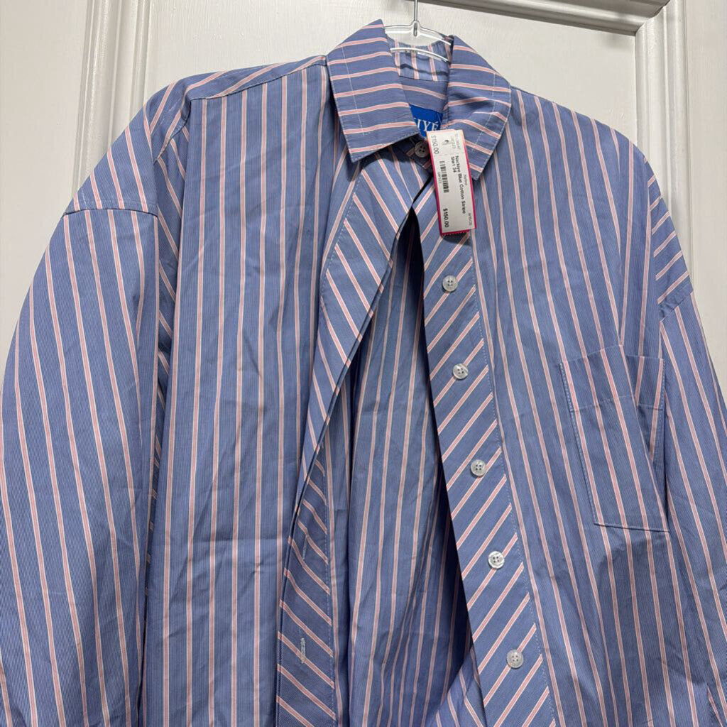 Blue Cotton Stripe Shirt