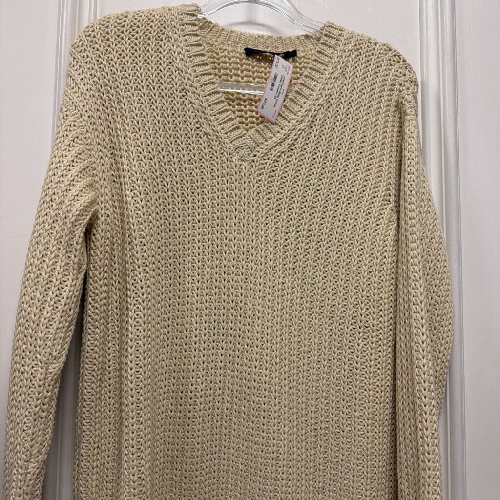 Beige Cotton Chunky Sweater