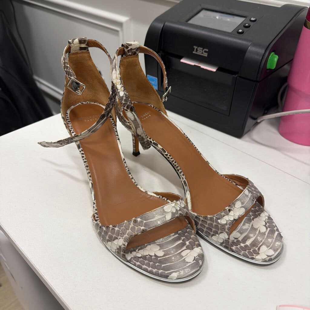 Snakeskin Sandal Heels (38.5)