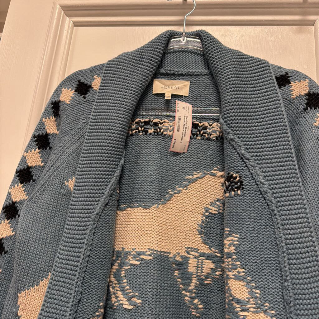 Blue/Multi Acrylic/Alpaca Cardigan