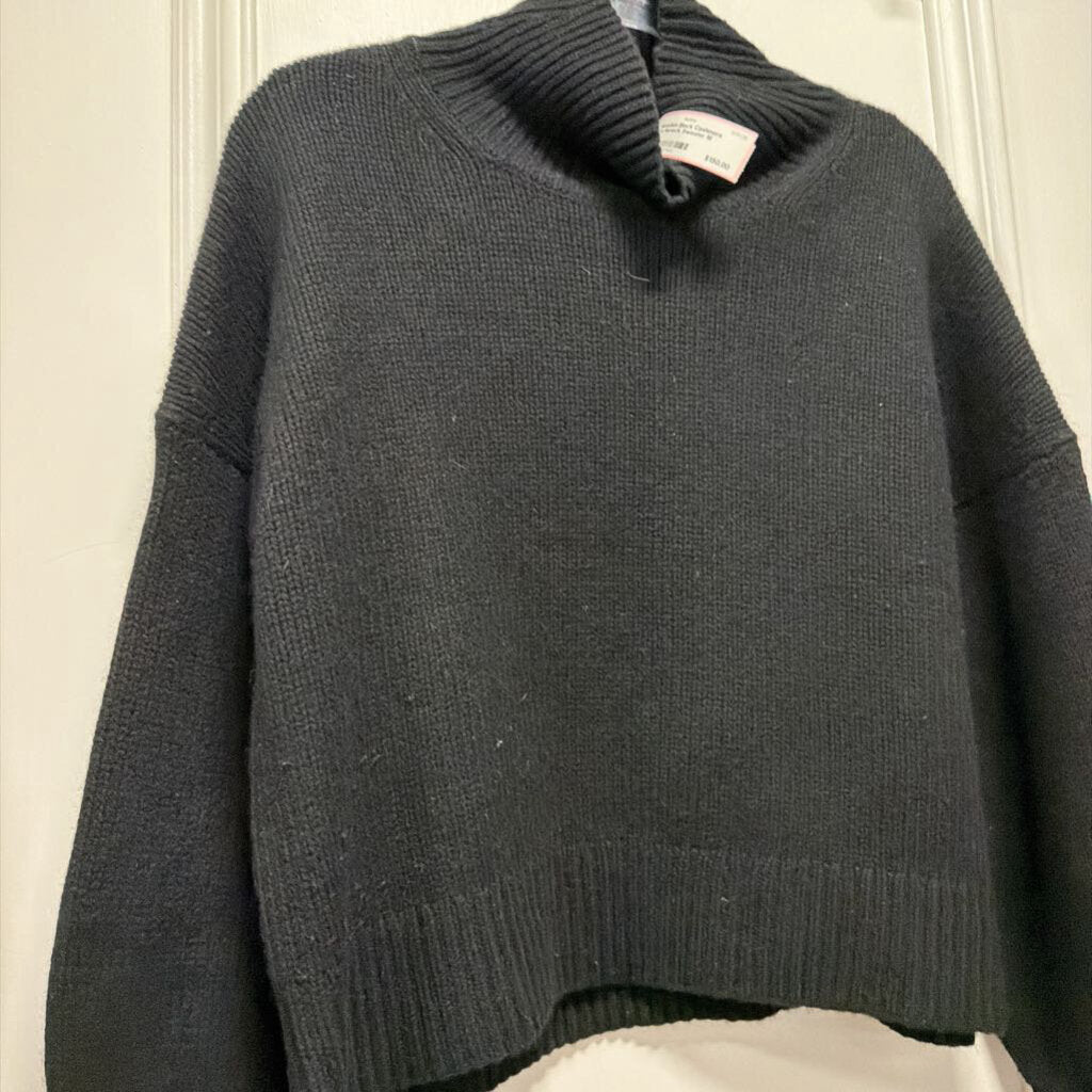 Black Cashmere Turtleneck Sweater