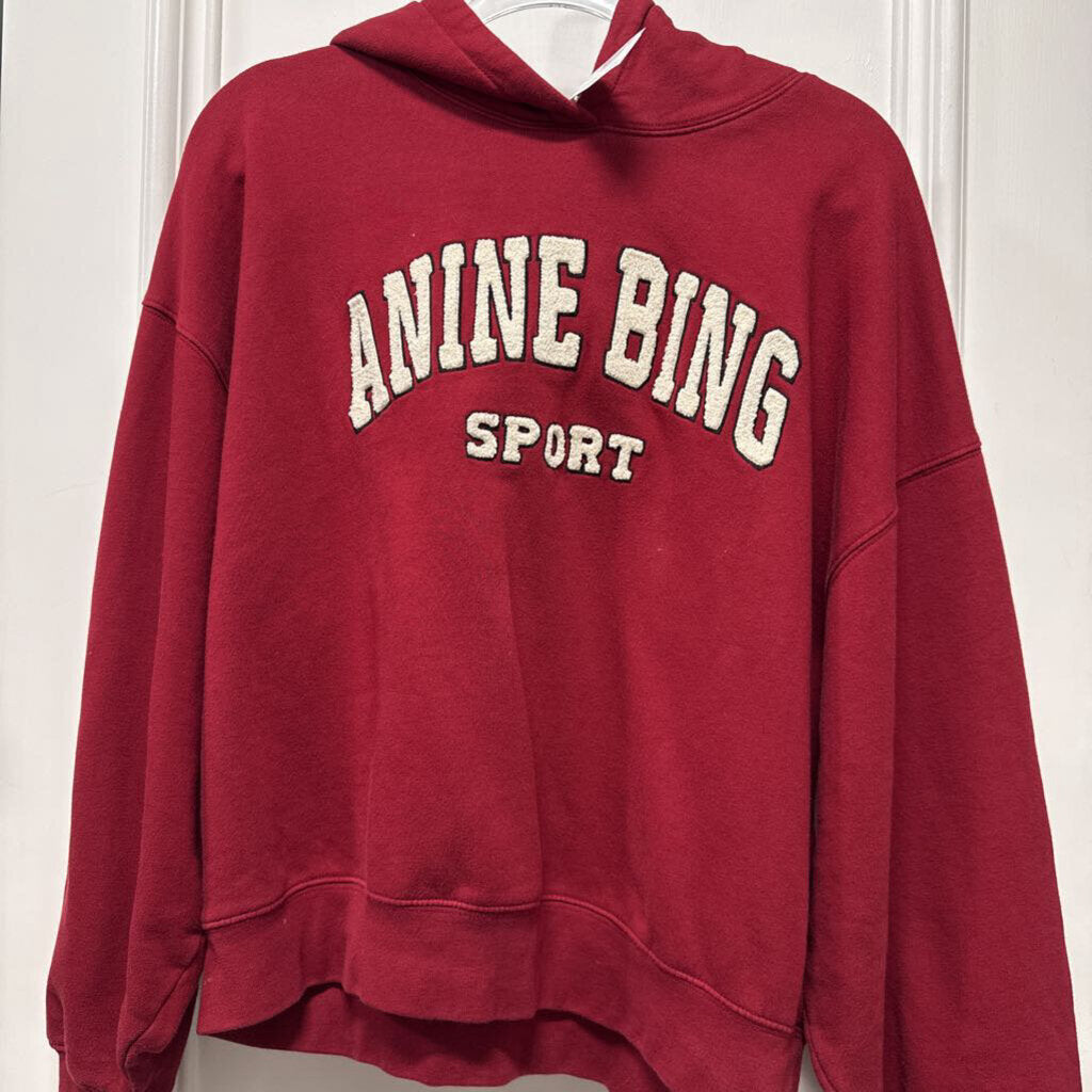 As is - spots on front - Maroon Cotton Hoodie