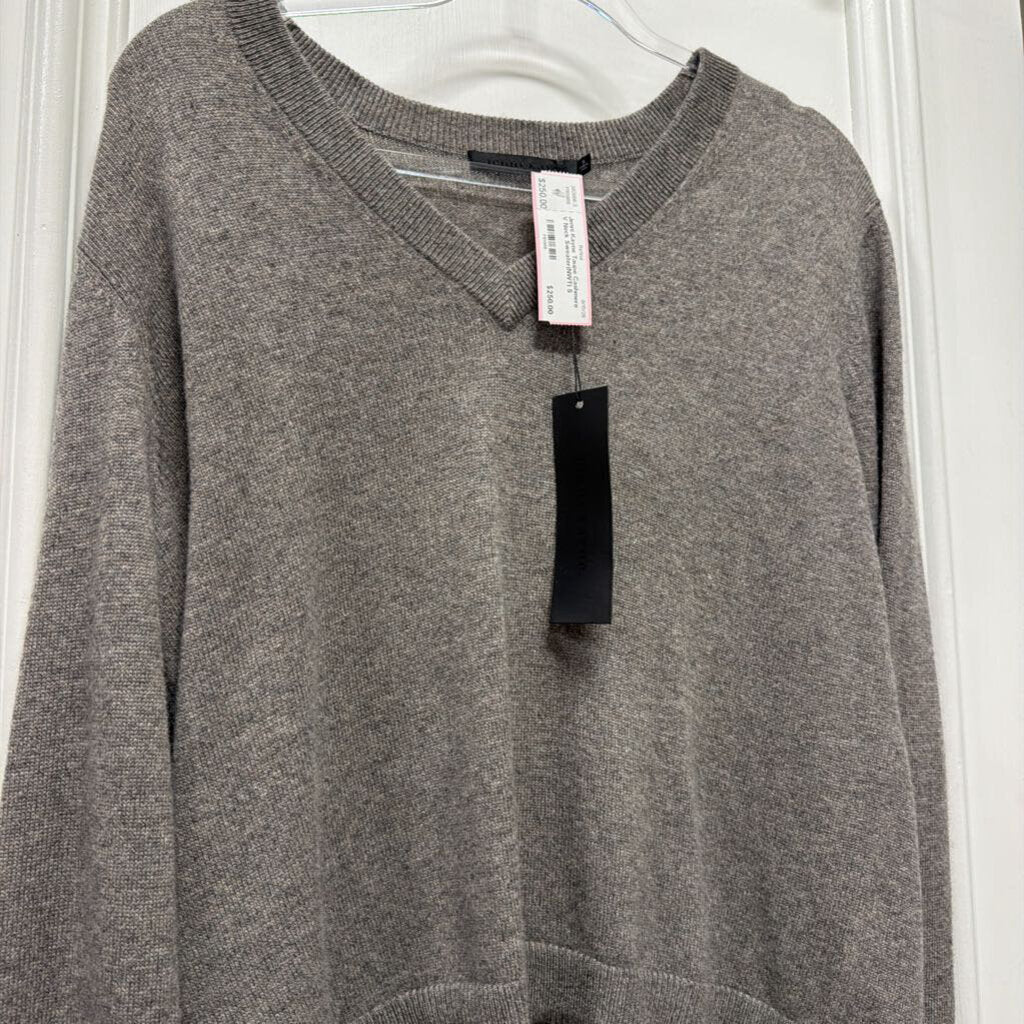 Taupe Cashmere V Neck Sweater(NWT)