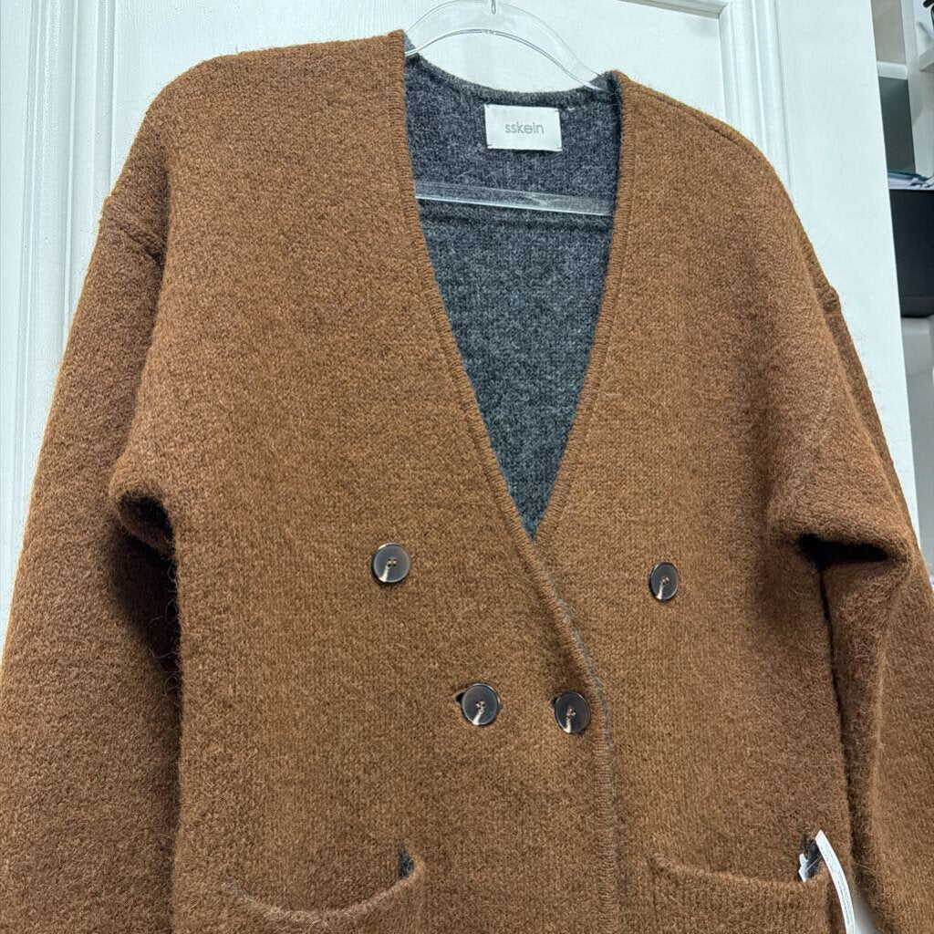 Reversible Alpaca Long Cardigan