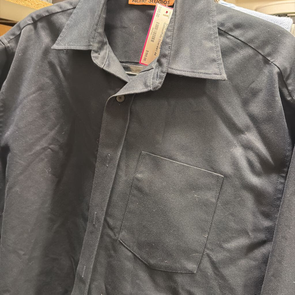 Black Cotton/Poly Overshirt