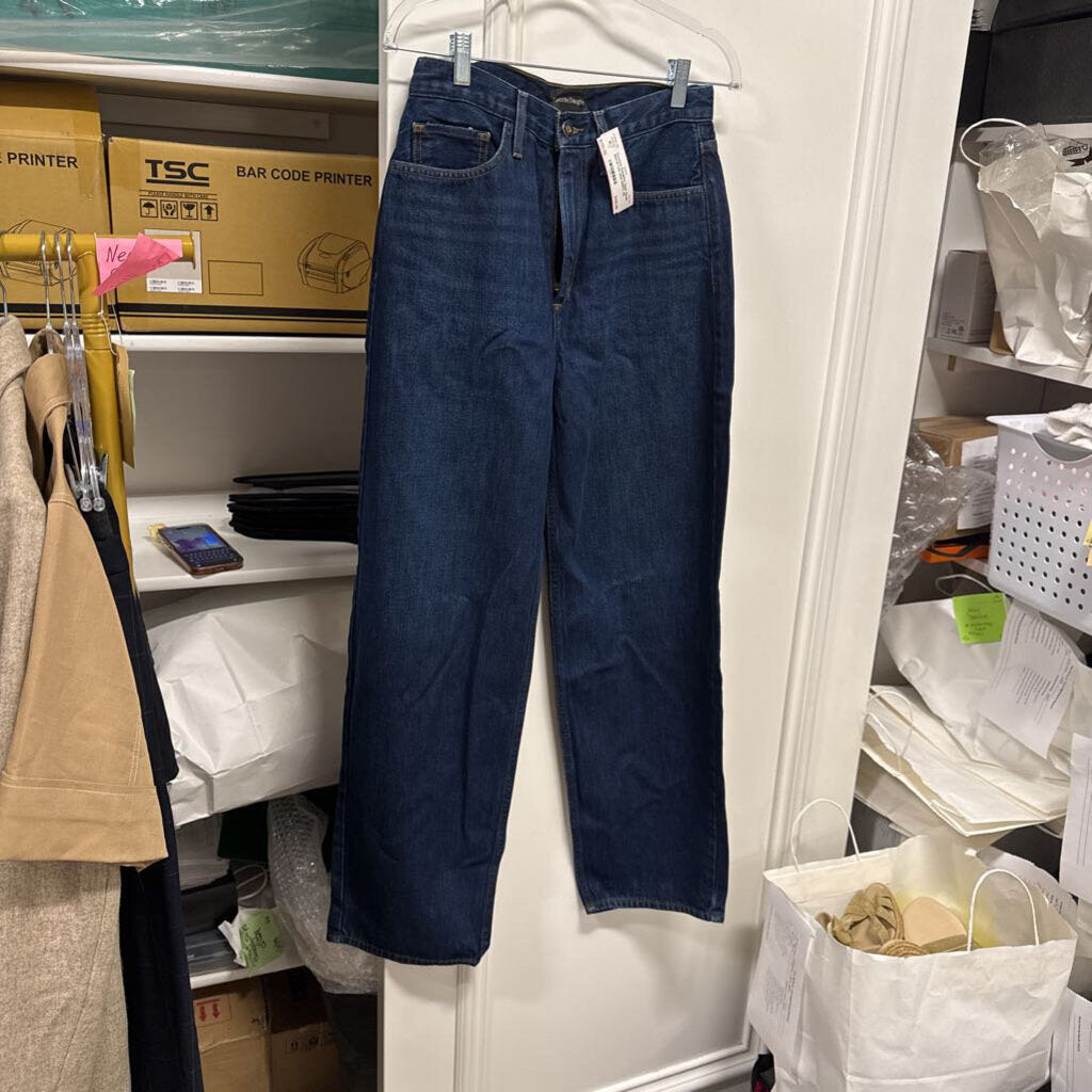 Dark Wash Barrel Leg Jean (NWT)