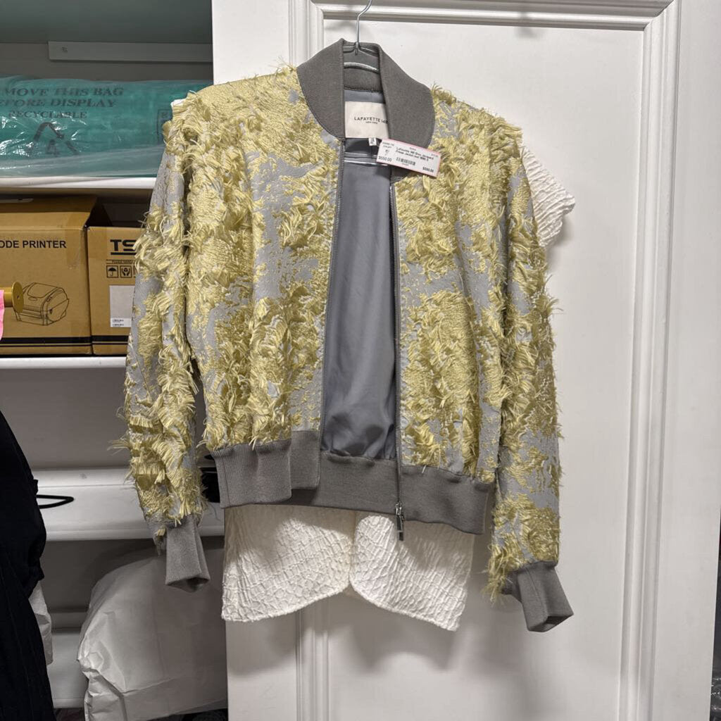 Grey Jacquard Fringe Jacket (est 1998)