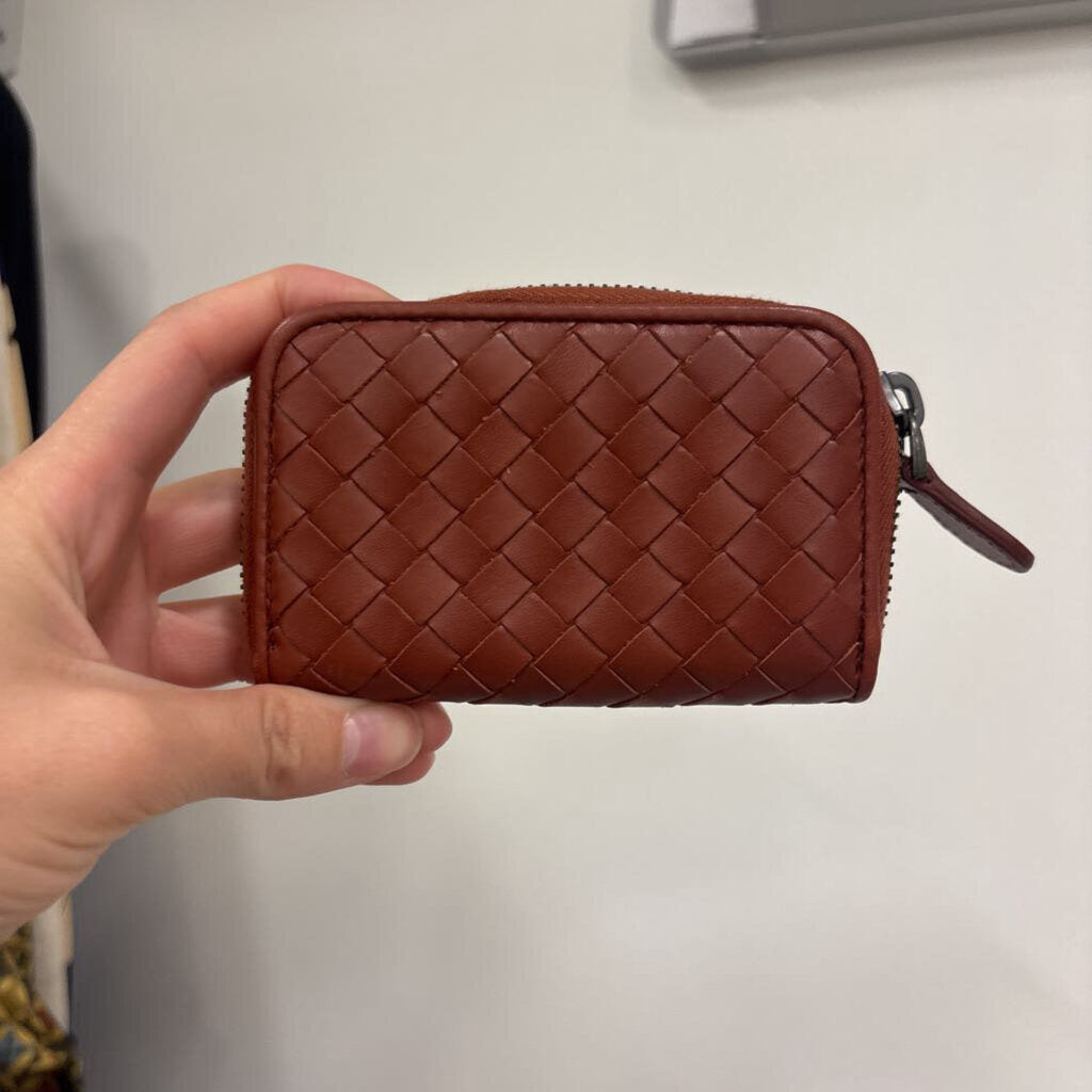 Terracotta Intrecciato Zip Wallet