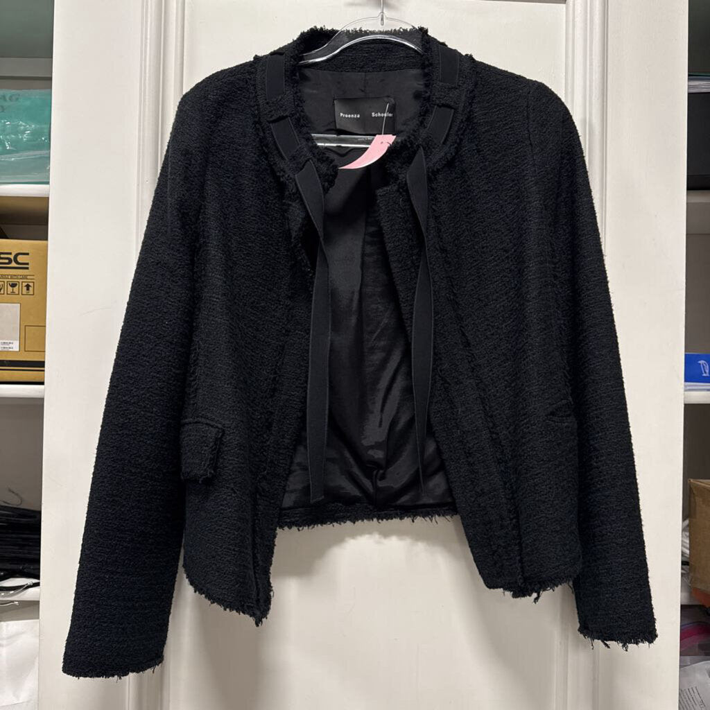 Black Acylic Tweed Jacket