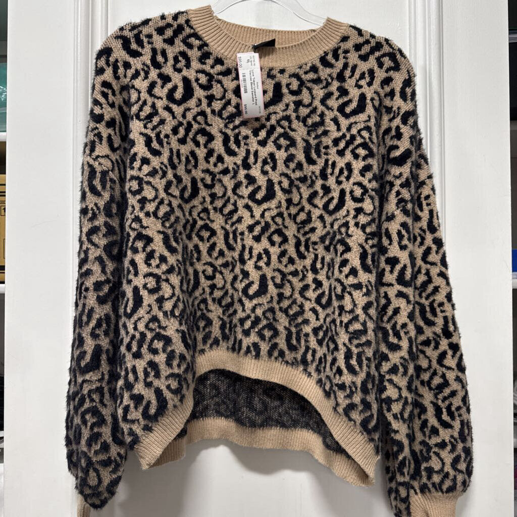 Leopard Print Viscose Blend Sweater