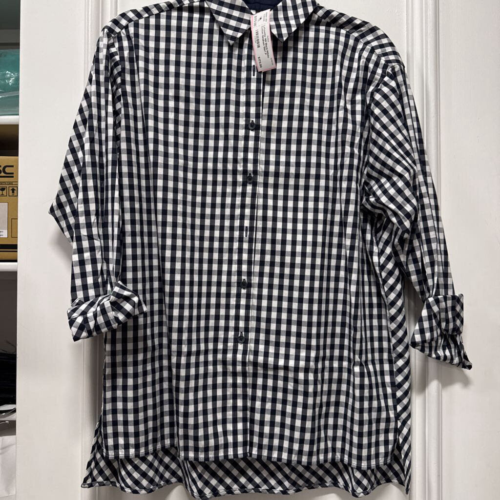 Black/White Cotton Gingham Shirt