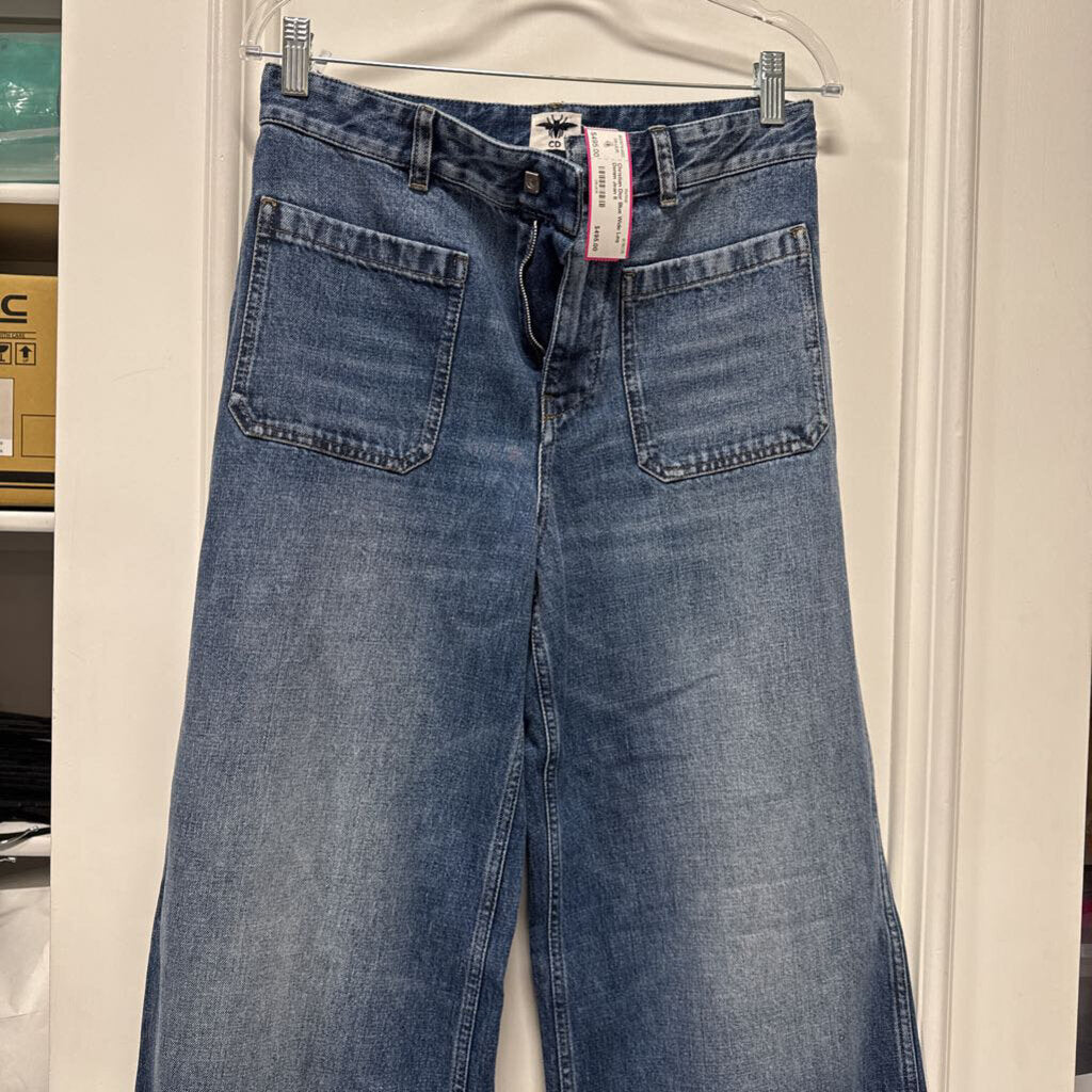 Blue Wide Leg Denim Jean