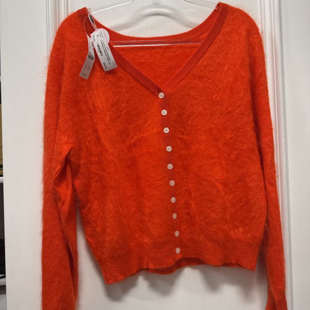 Orange Brushed Cashmere Sweater (NWT)