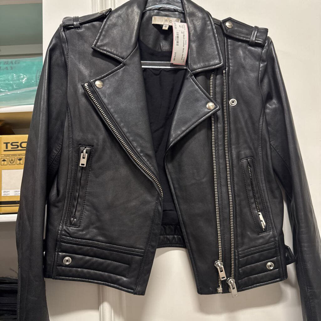 Black Leather Moto Jacket