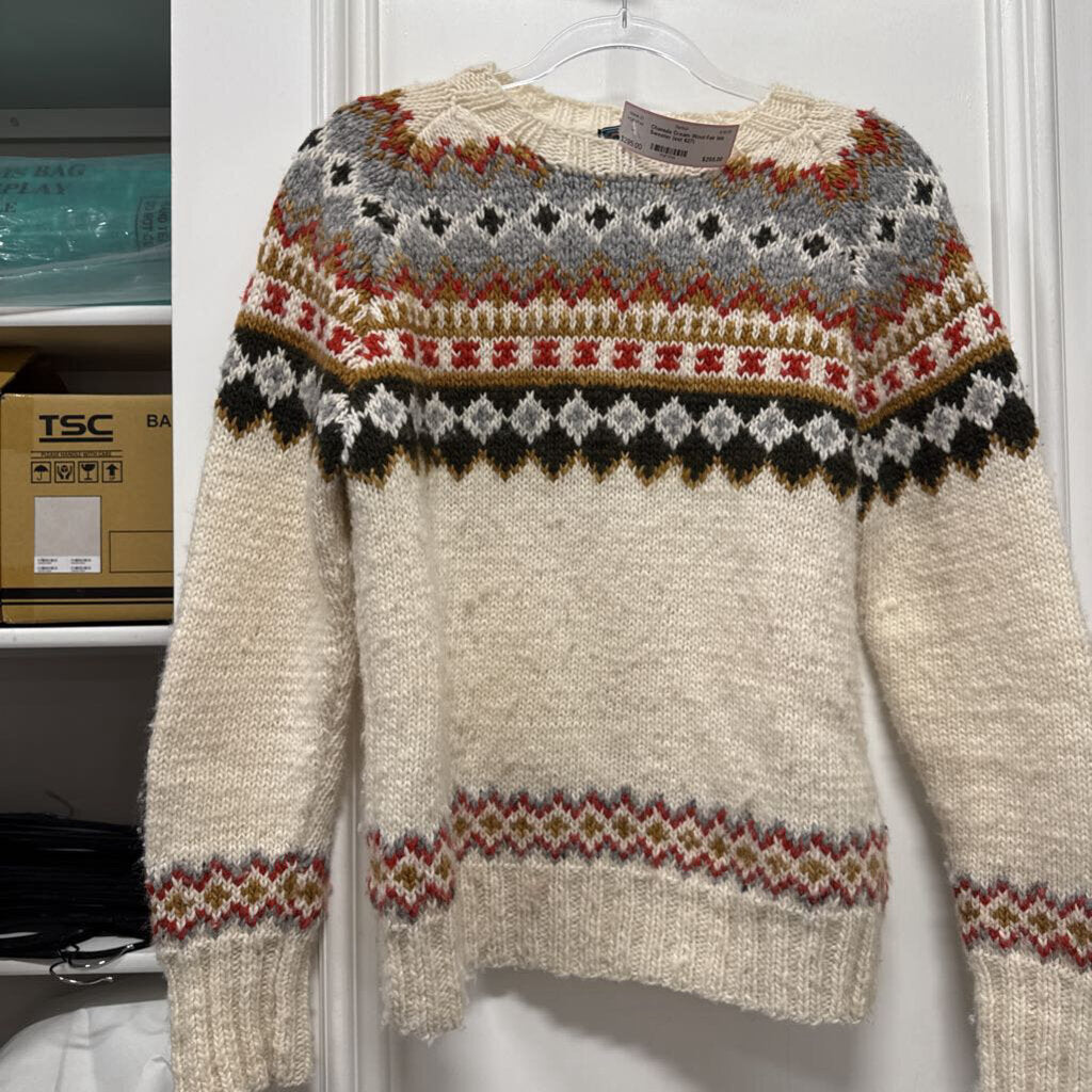 Cream Wool Fair Isle Sweater (est 627)