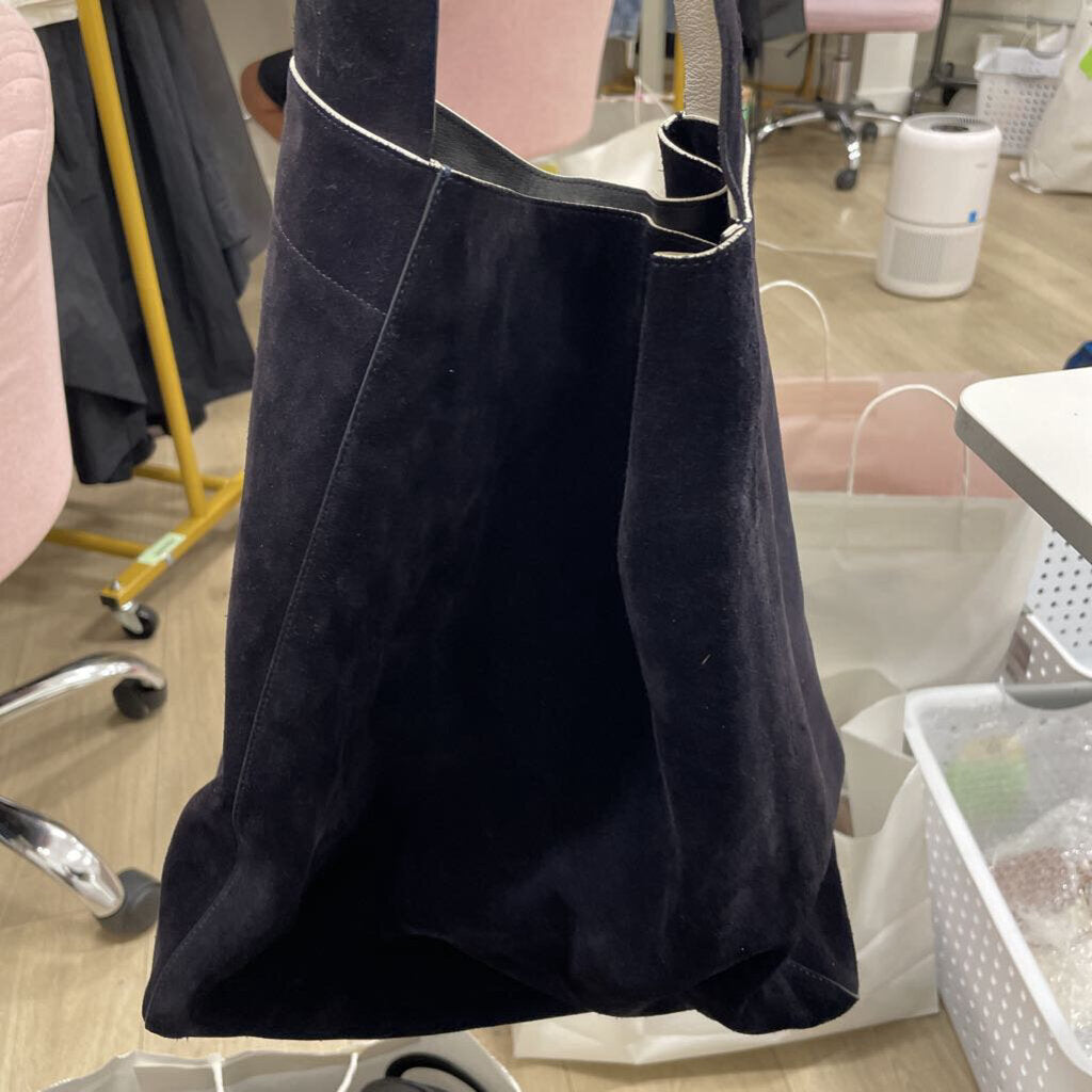 Black Suede Tote
