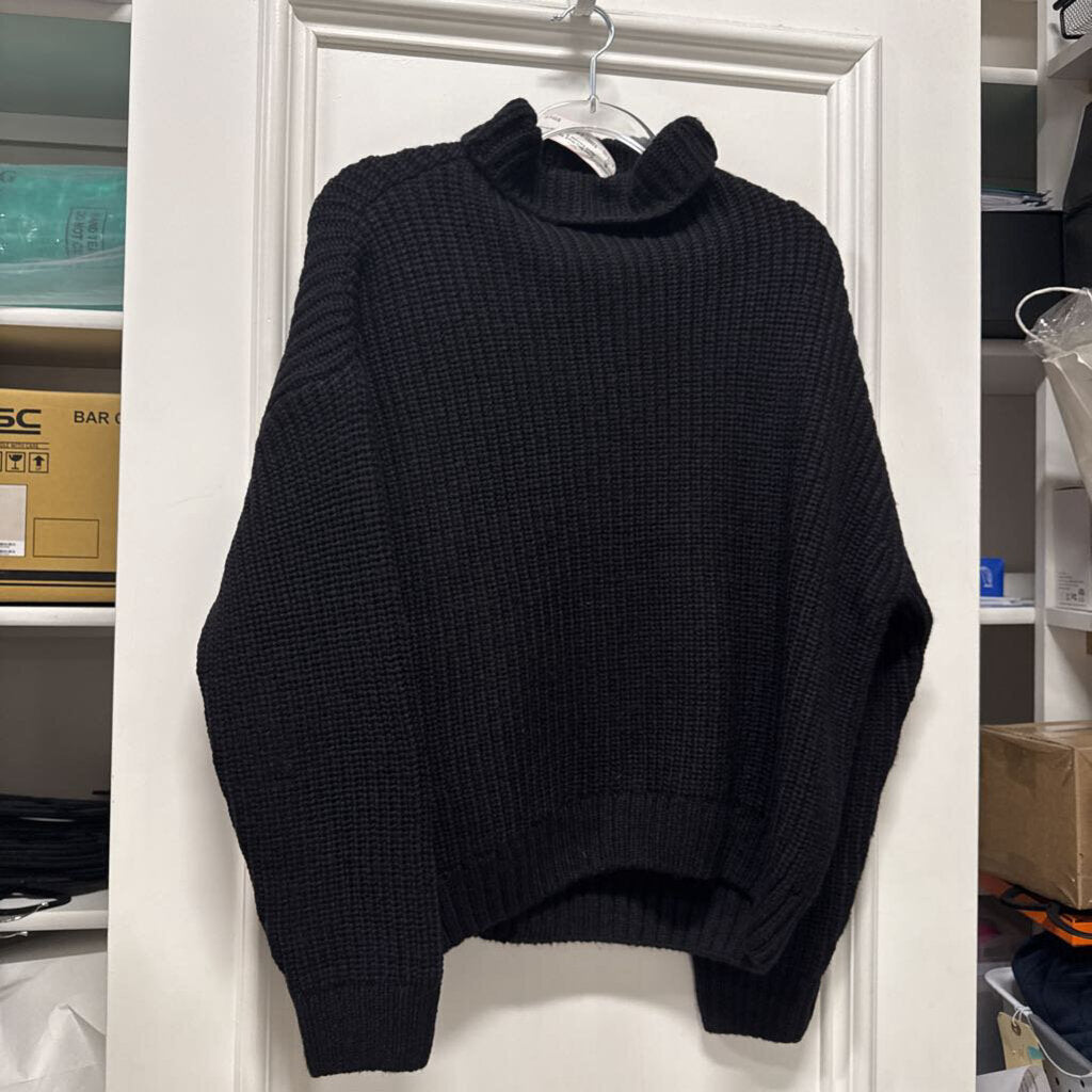 Black Alpaca/Wool Blend Sweater