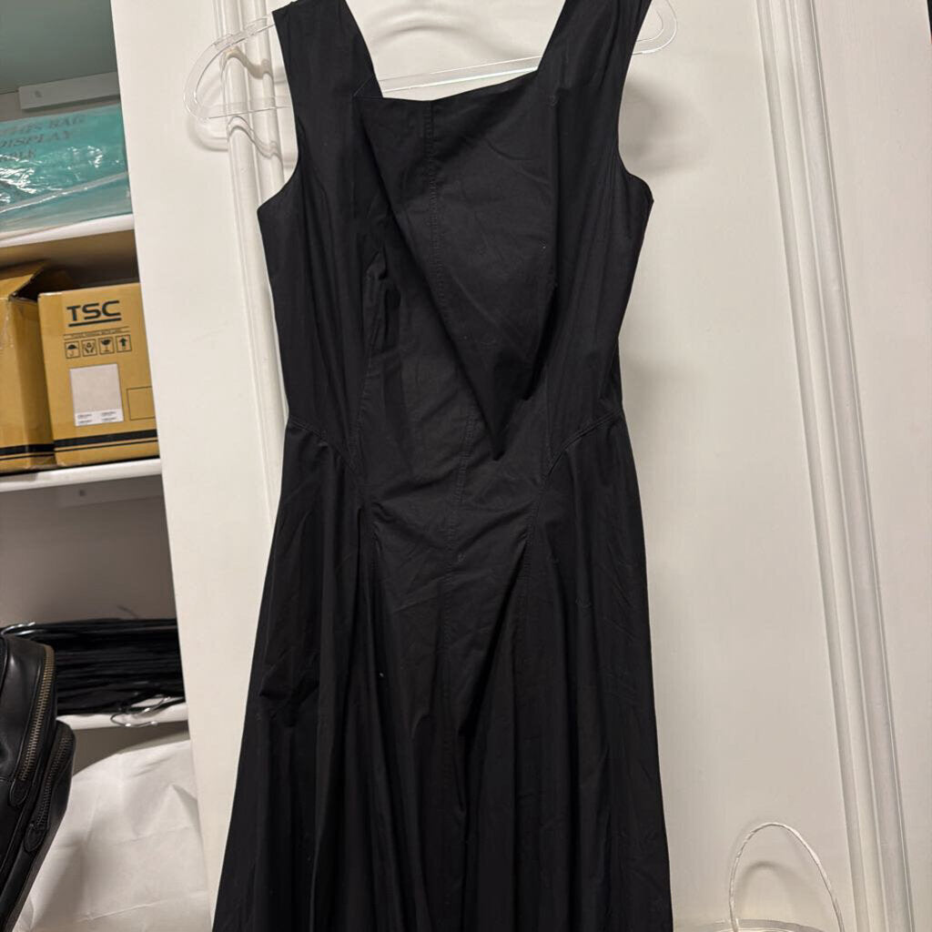 Black Cotton Maxi Dress (R.498)