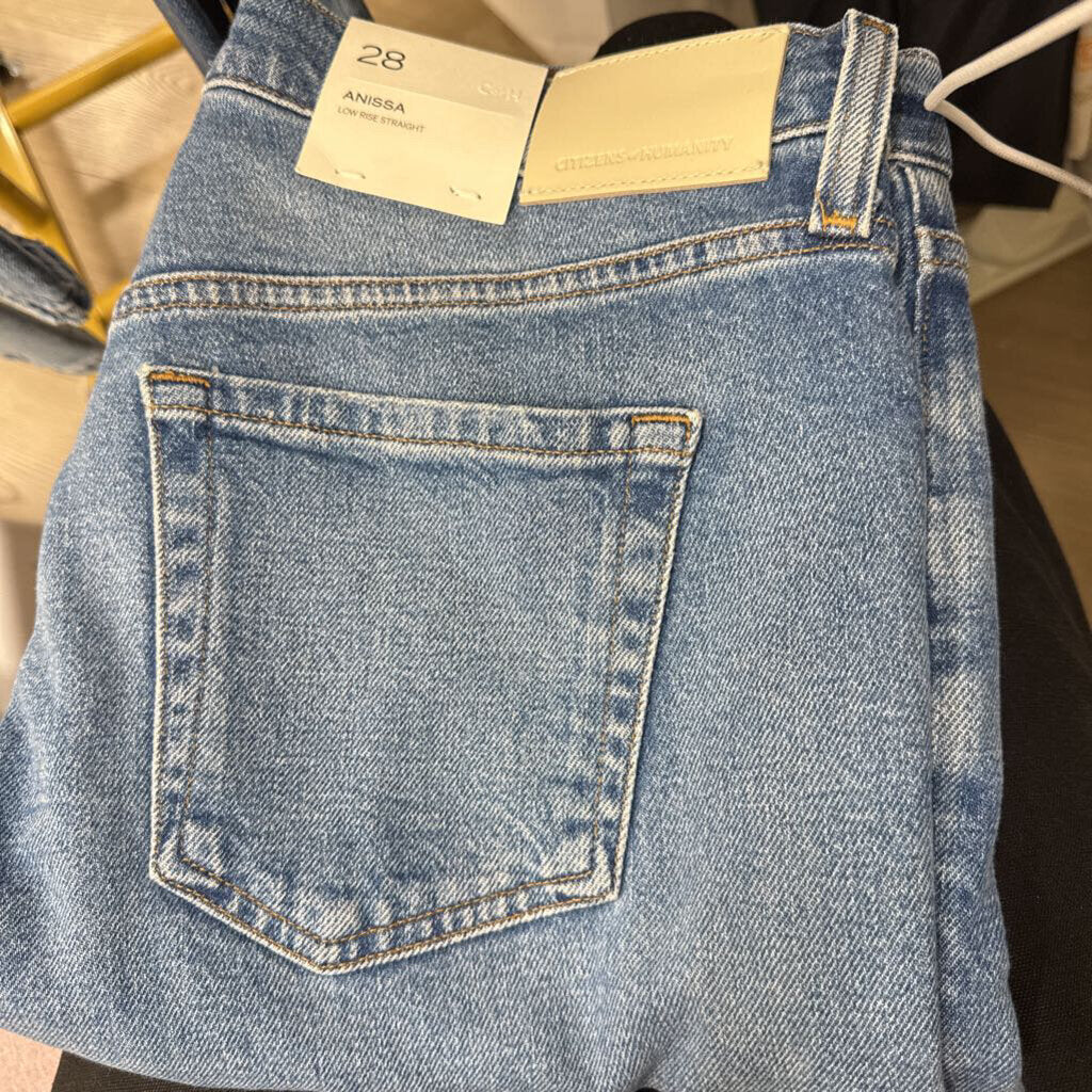 Blue Low Rise Straight Jeans (NWT)