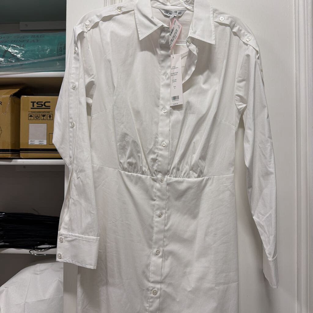 White Cotton Shirt Dress (NWT 498)