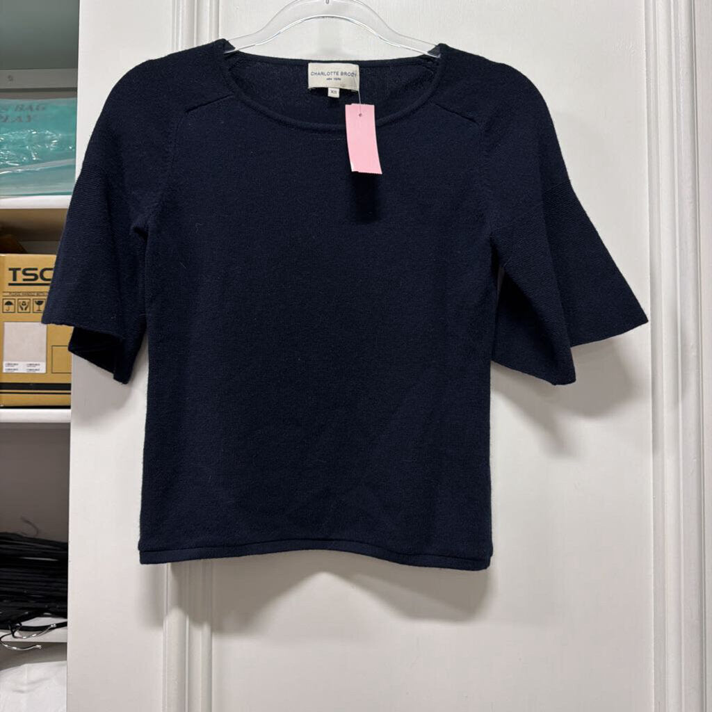 Navy Sweater Tee