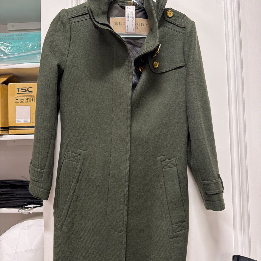 Green Wool Blend Coat