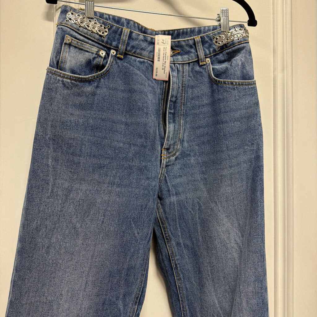 Blue Washed Silver Hardware Jean