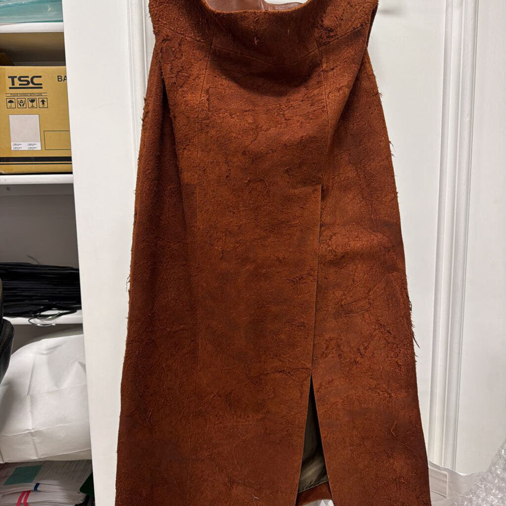 2024 Brown Suede Maxi Skirt (est 3200)