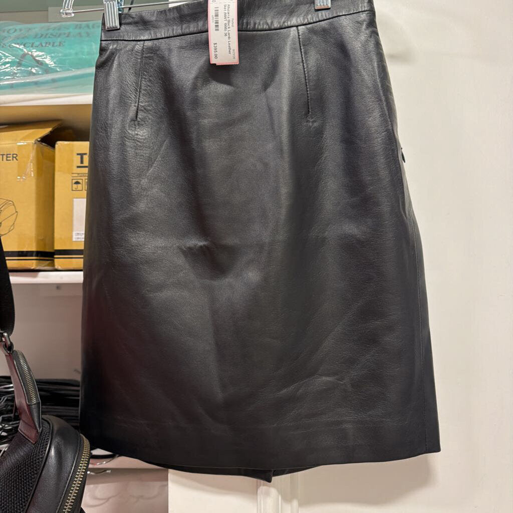 Black Lamb Leather Skirt (NWT 1995)