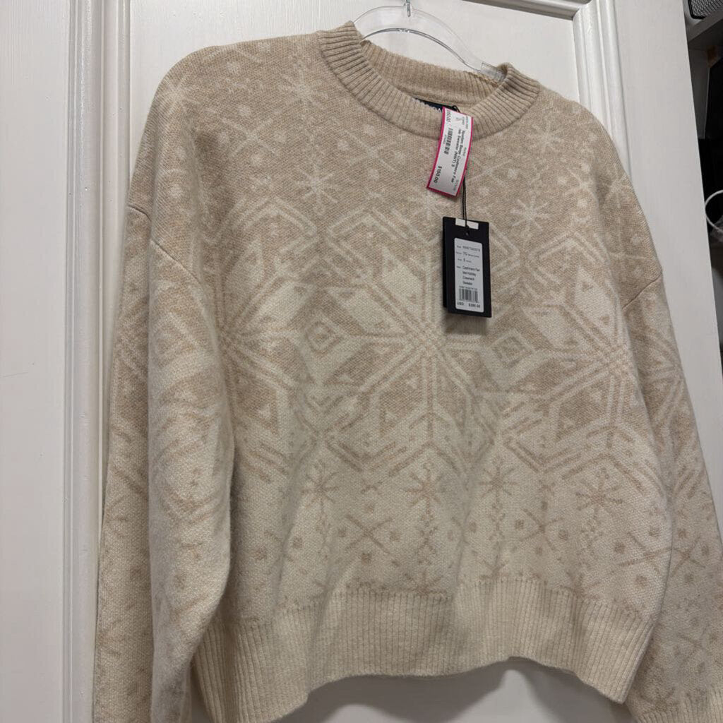 Beige Cashmere Fair Isle Sweater (NWT)