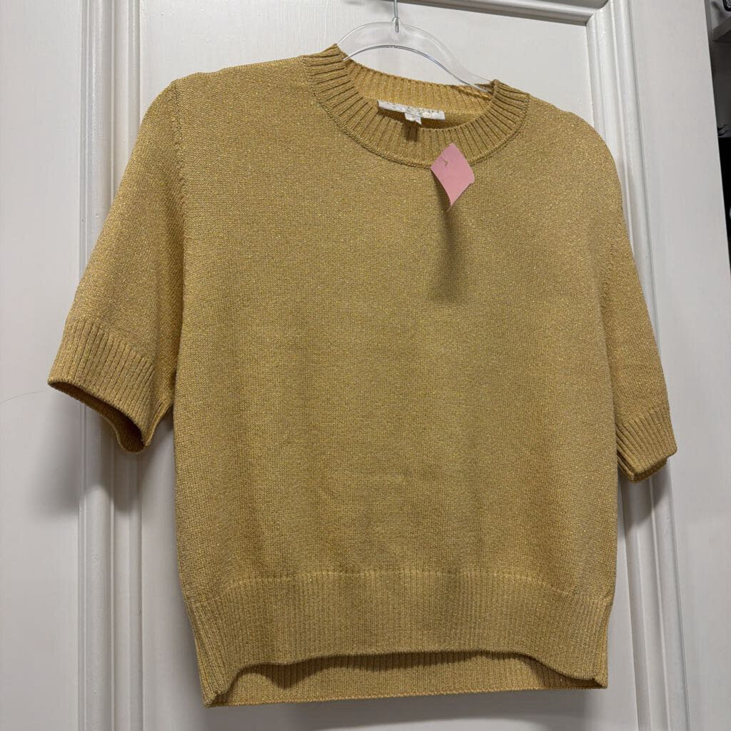 Gold Metallic Sweater Tee