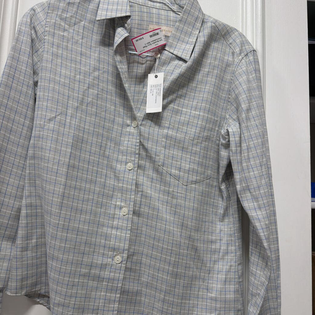Grey Plaid Cotton/Cashmere Shirt