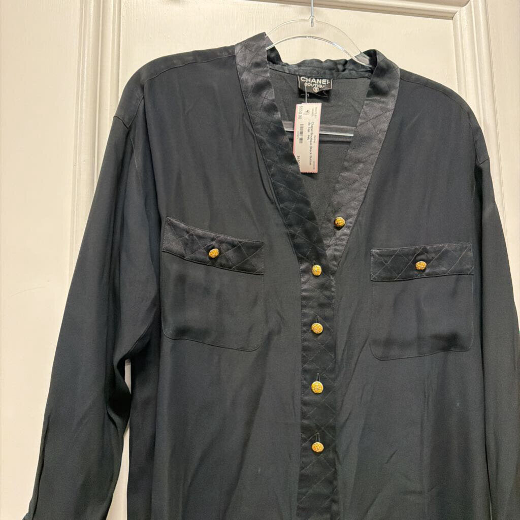 Black Button Up Top