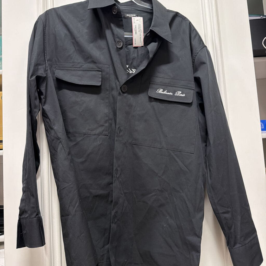 Black Logo Signature Overshirt