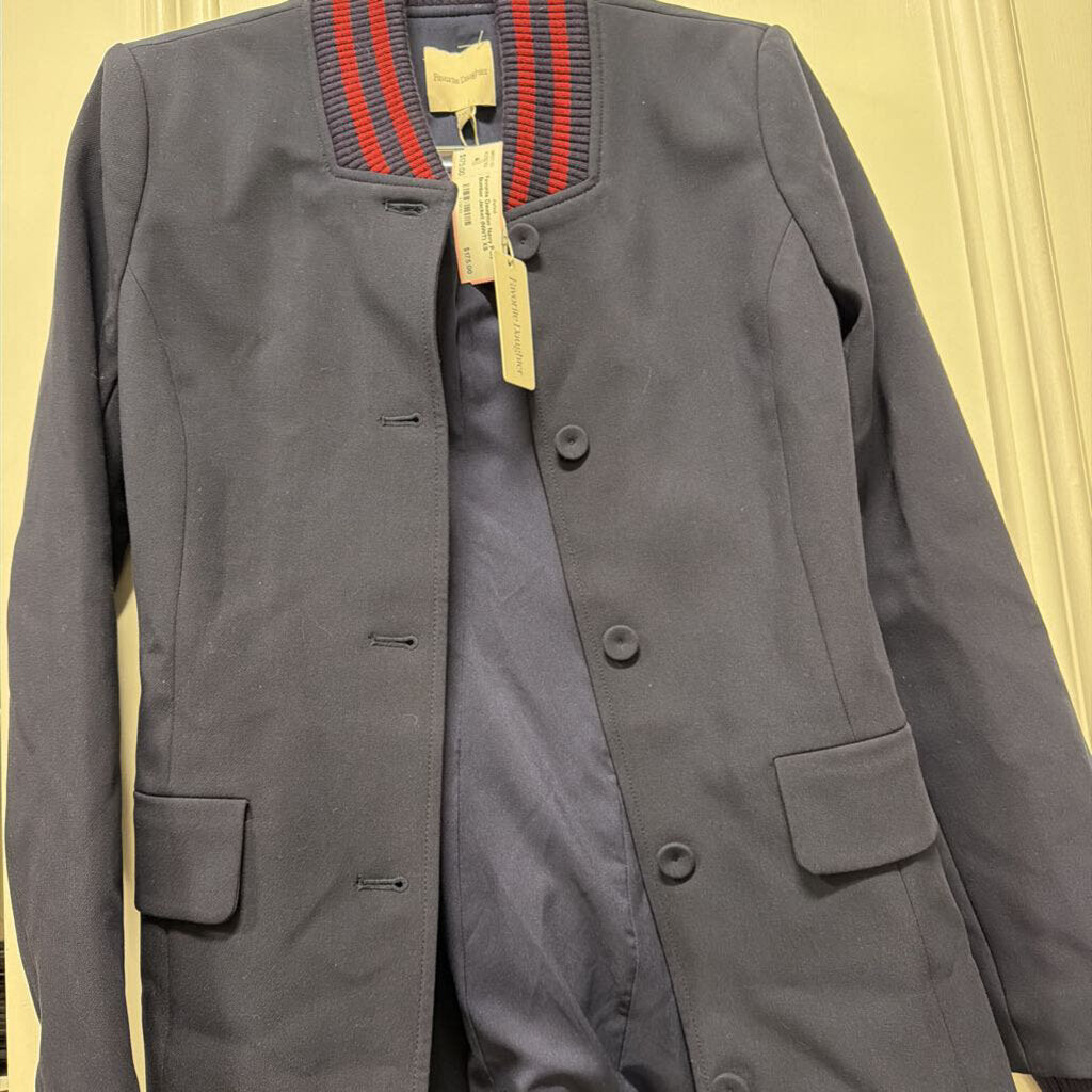 Navy Poly Bomber Jacket (NWT)