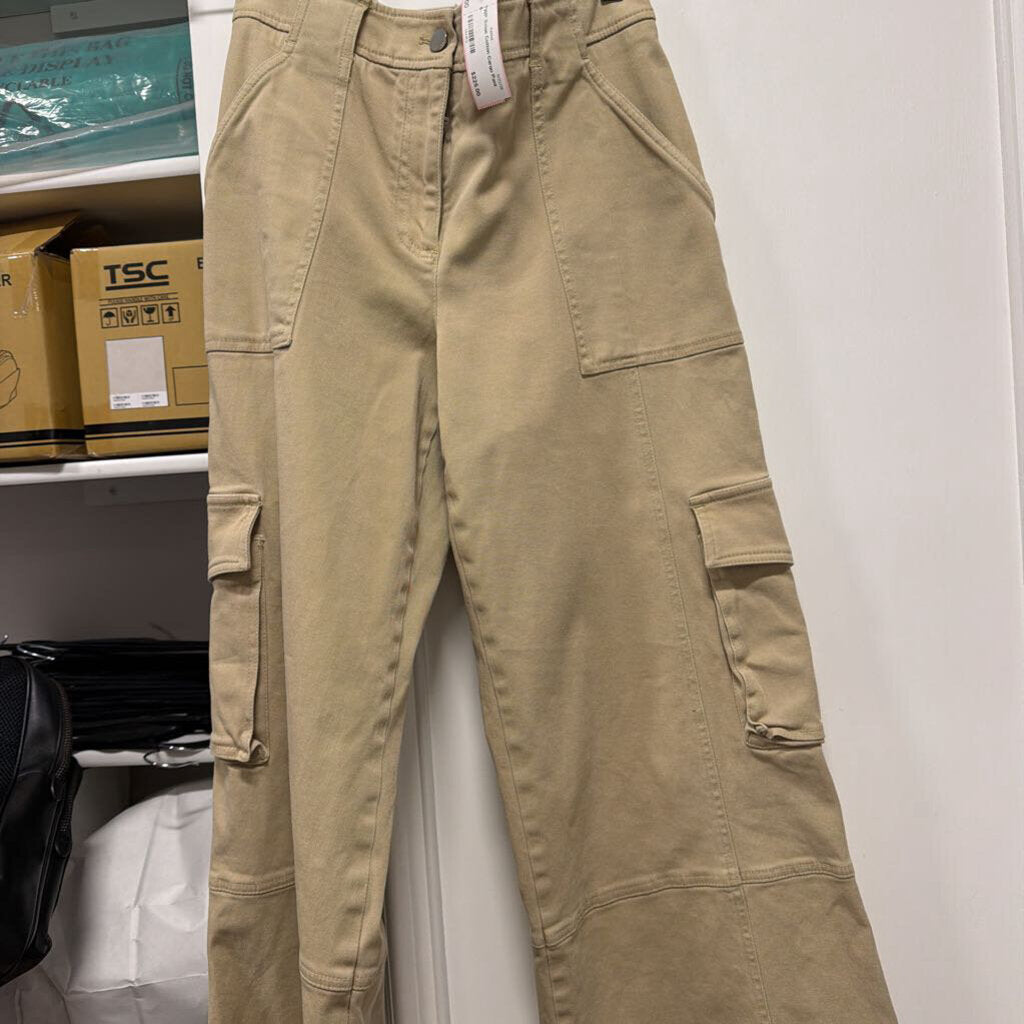 Beige Cotton Cargo Pant