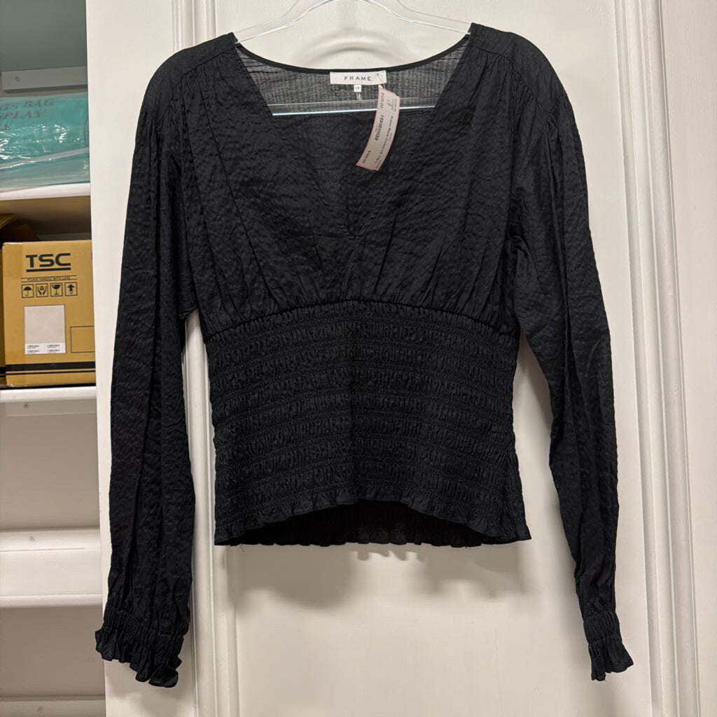 Black Cotton LS Top