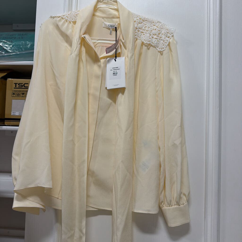 Cream Silk Lace Blouse (NWT 1590)