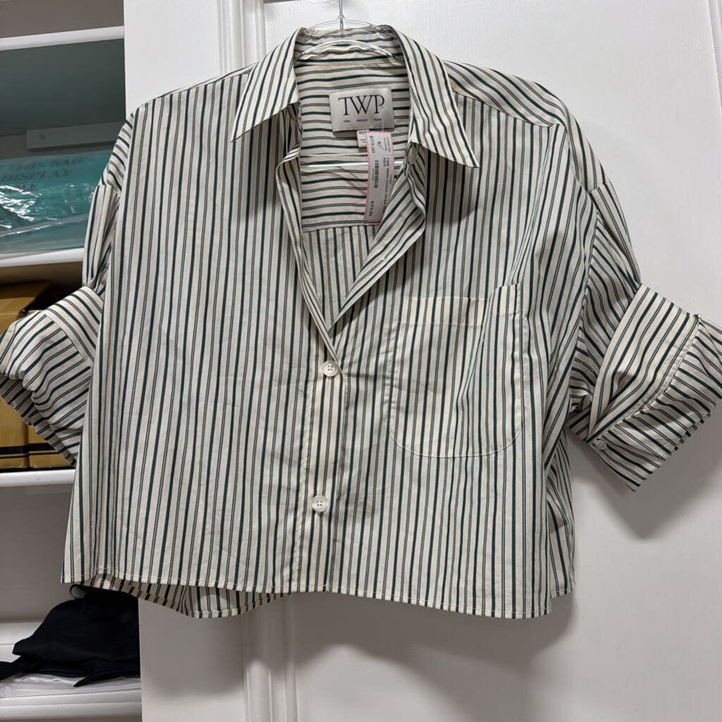White Cotton Stripe Shirt