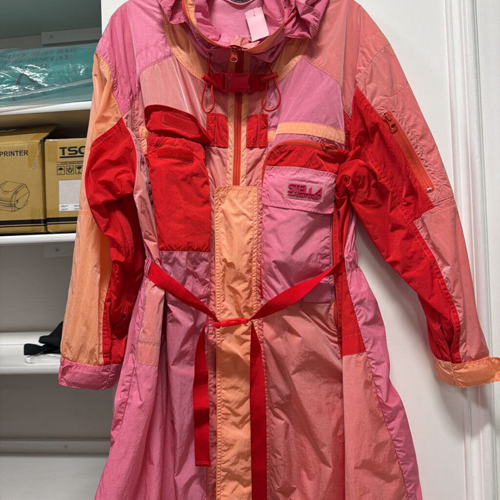 Pink Colorblock Parka