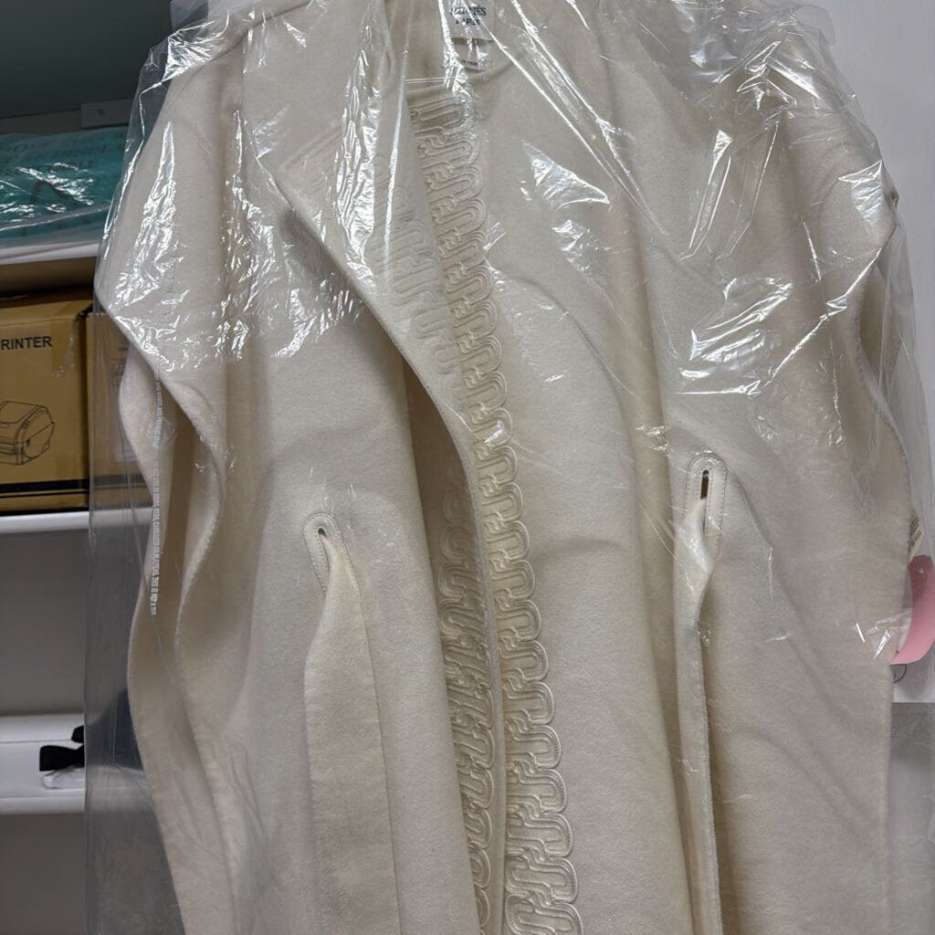 White Cashmere Belter Poncho