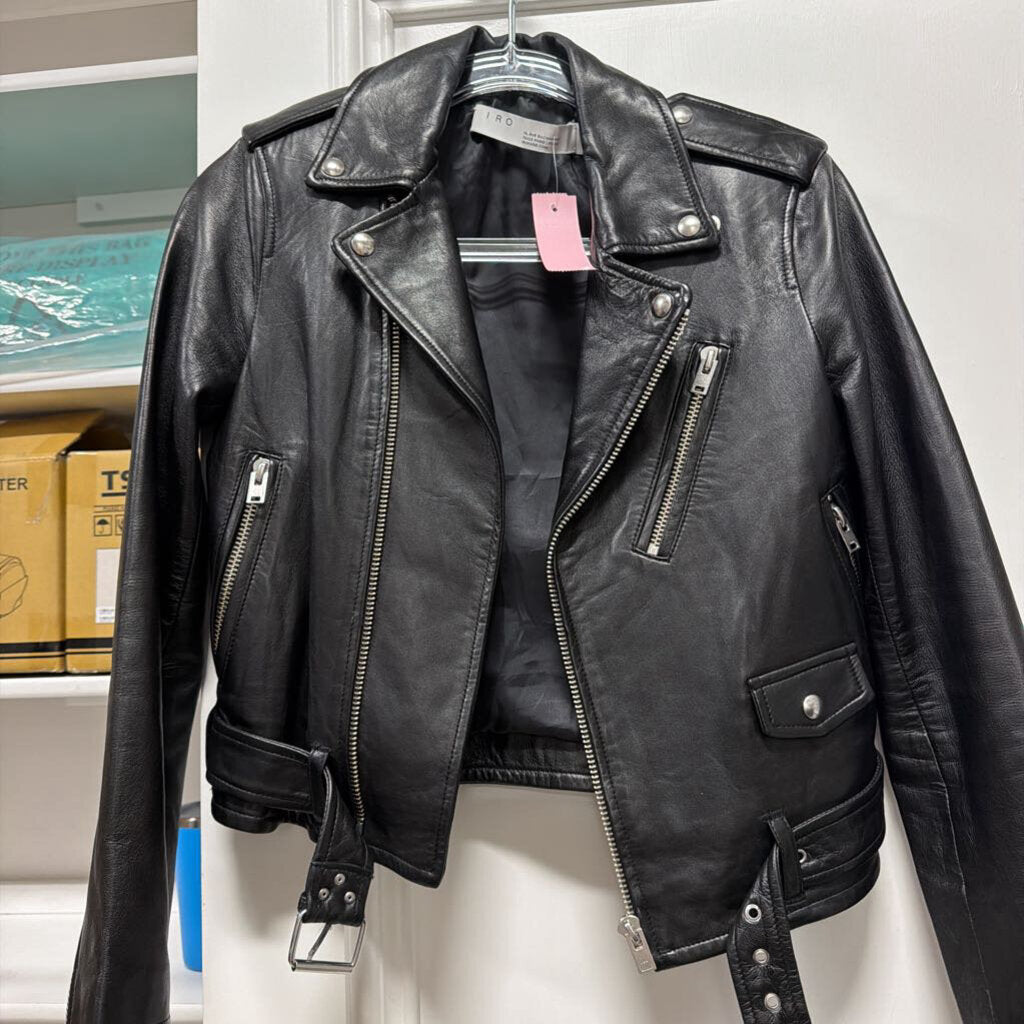 Black Leather Biker Jacket