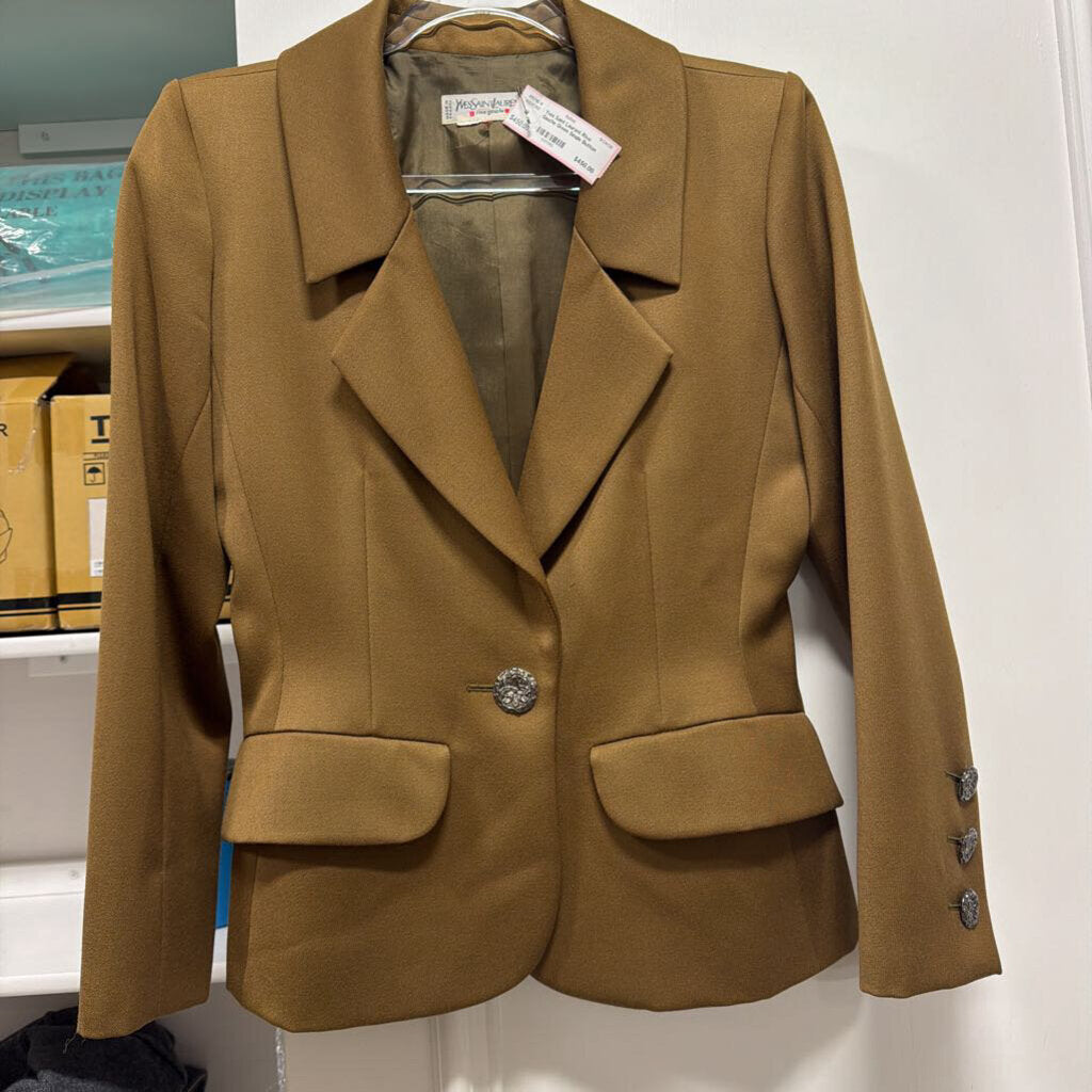 Green Single Button Blazer