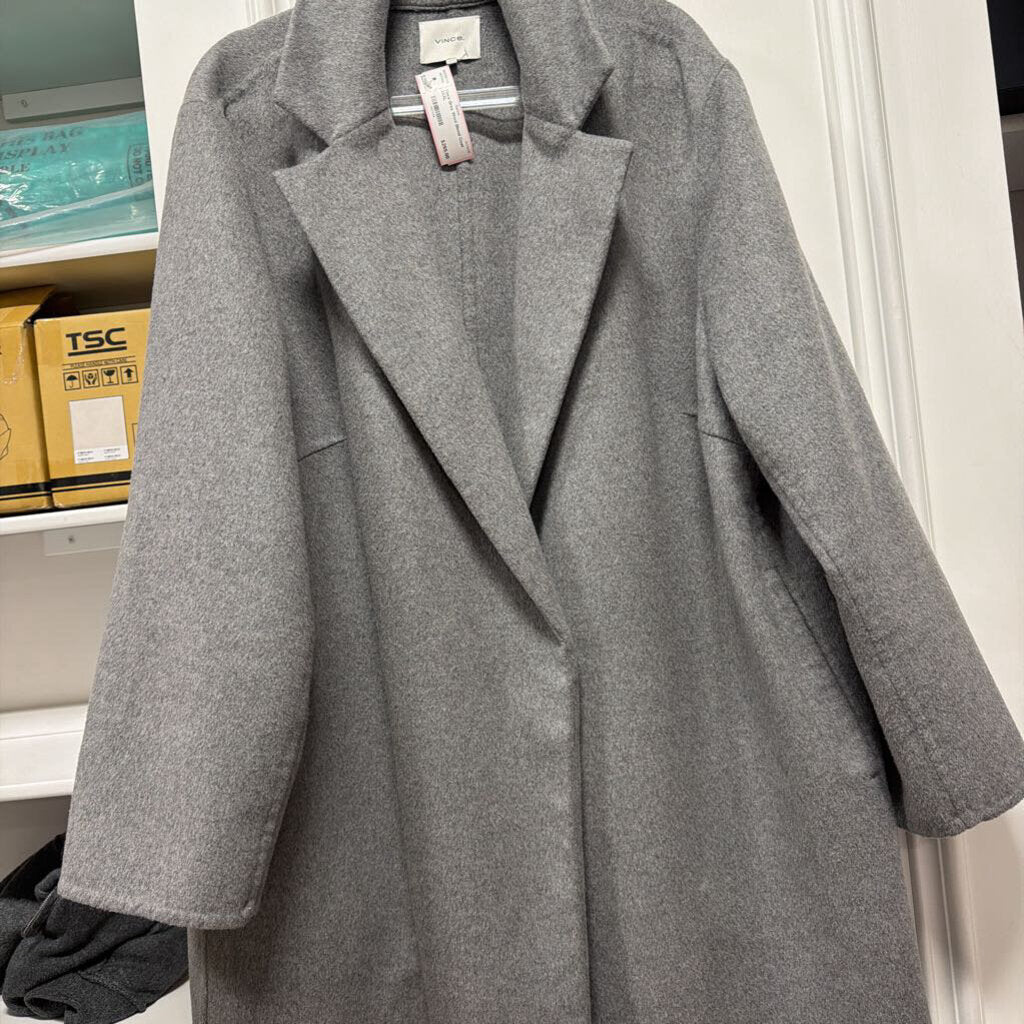 Grey Wool Blend Coat