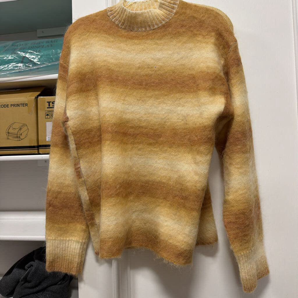 Yellow Alpaca Wool Blend Ombre Sweater