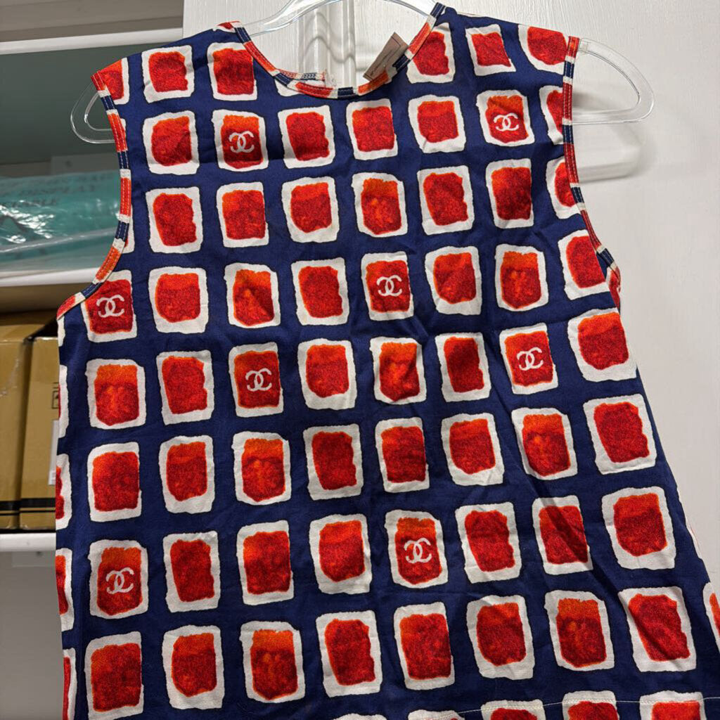 2001 Blue/Red/White Cotton/Viscose CC Tank