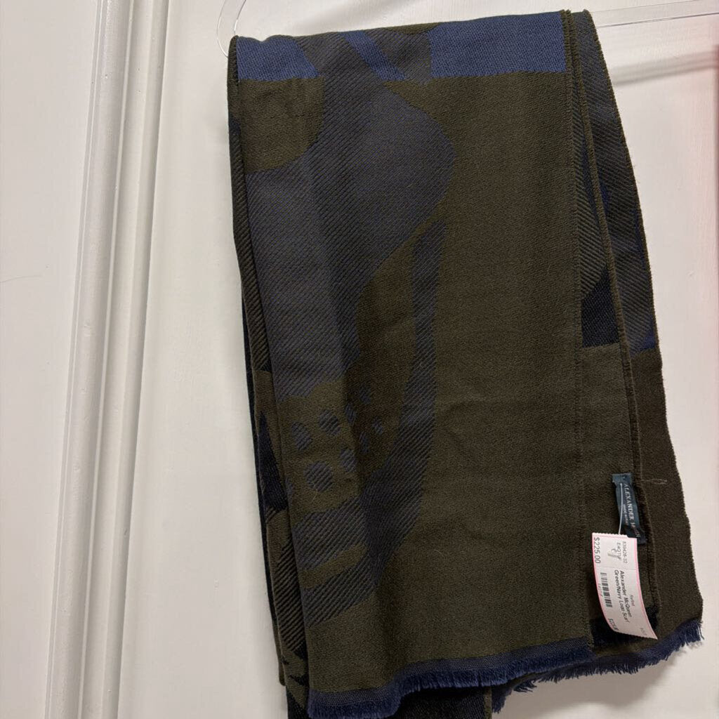 Green/Navy Logo Scarf